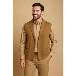 Polo Ralph Lauren Tan Knit Vest - Men's Outerwear XL